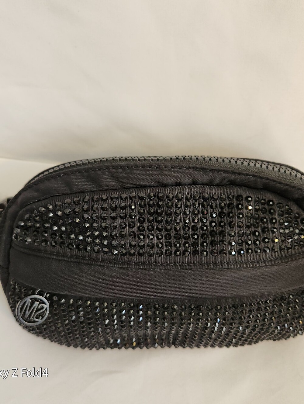 Michael Kors Black Crystal-Embellished Phone Case Pouch